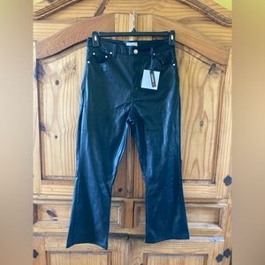 Women RedStar black faux leather leather pants size 4/27 - NWT